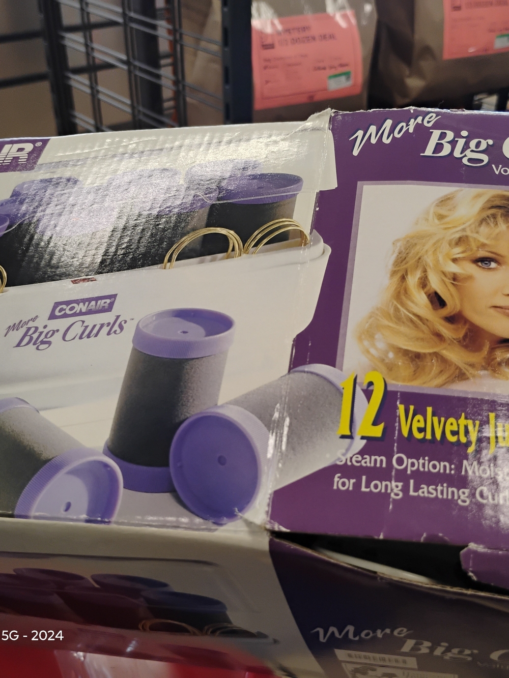 Conair More Big Curls 12 Velvet Jumbo Rollers - Purple
